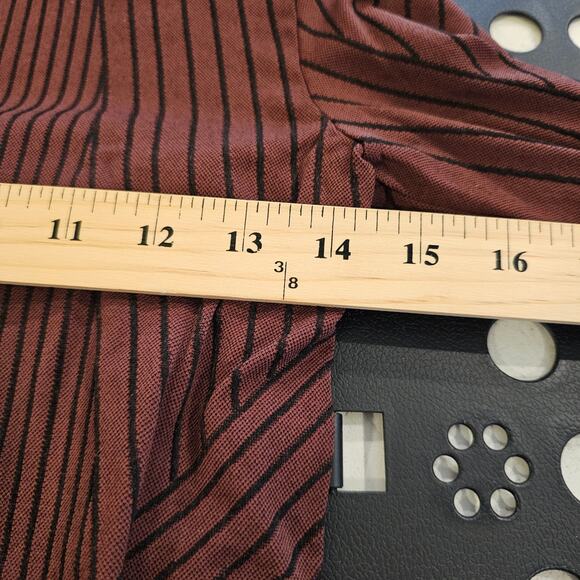 Athleta Flurry Endeavor Turtleneck Women's Small Chocolate Striped - Picture 3 of 8